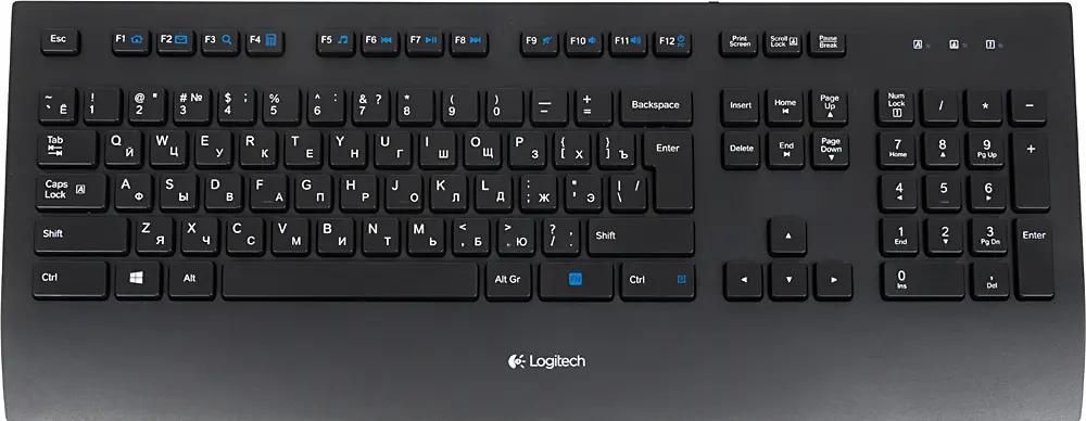 Клавиатура Logitech K280e,  USB, заводское нанесение кириллицы, черный [920-005215]